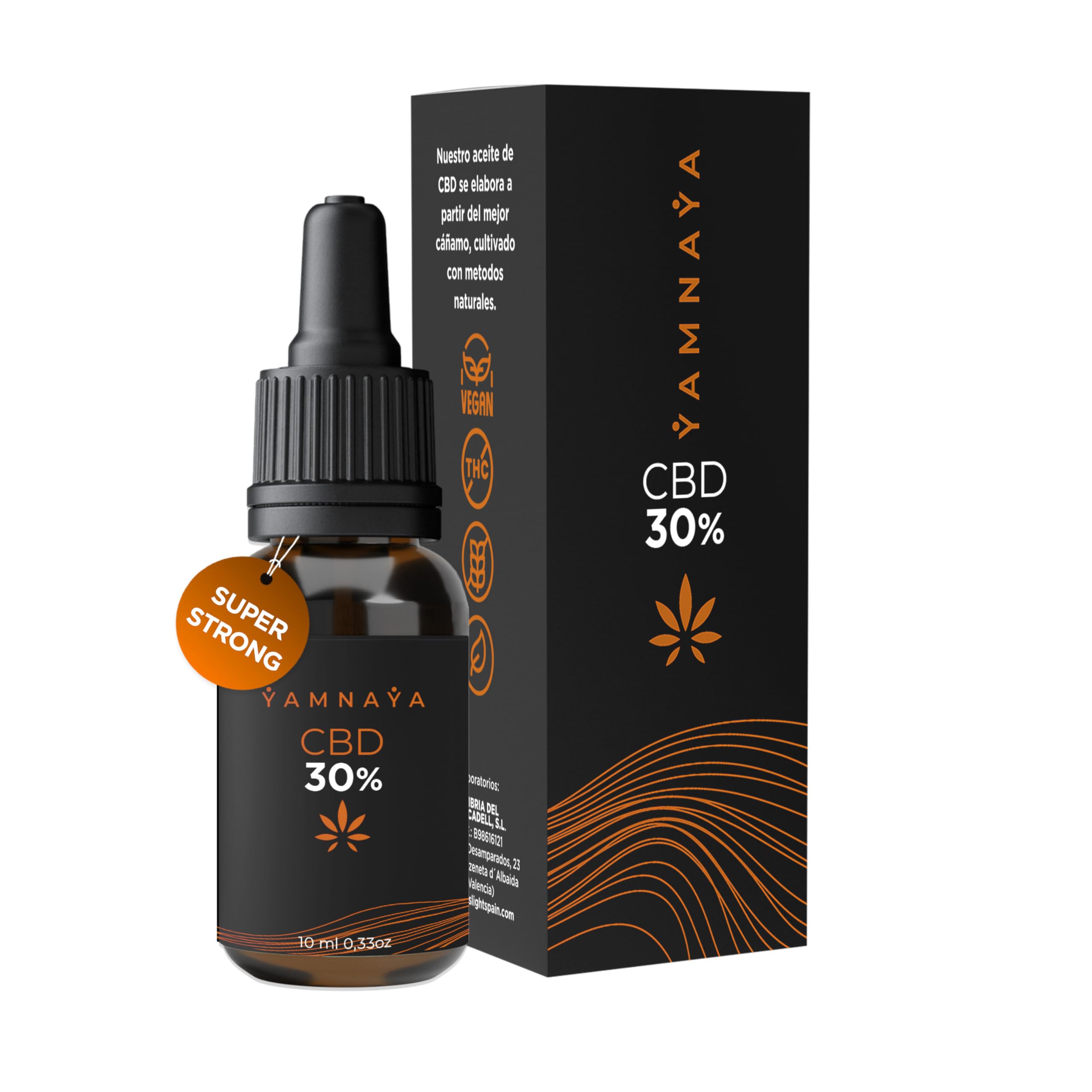 Aceite CBD 30% (Super Strong) 3000mg CBD Puro – 10ml de Gotas de Cannabidiol PREMIUM - 0% THC (10ml, 30%)