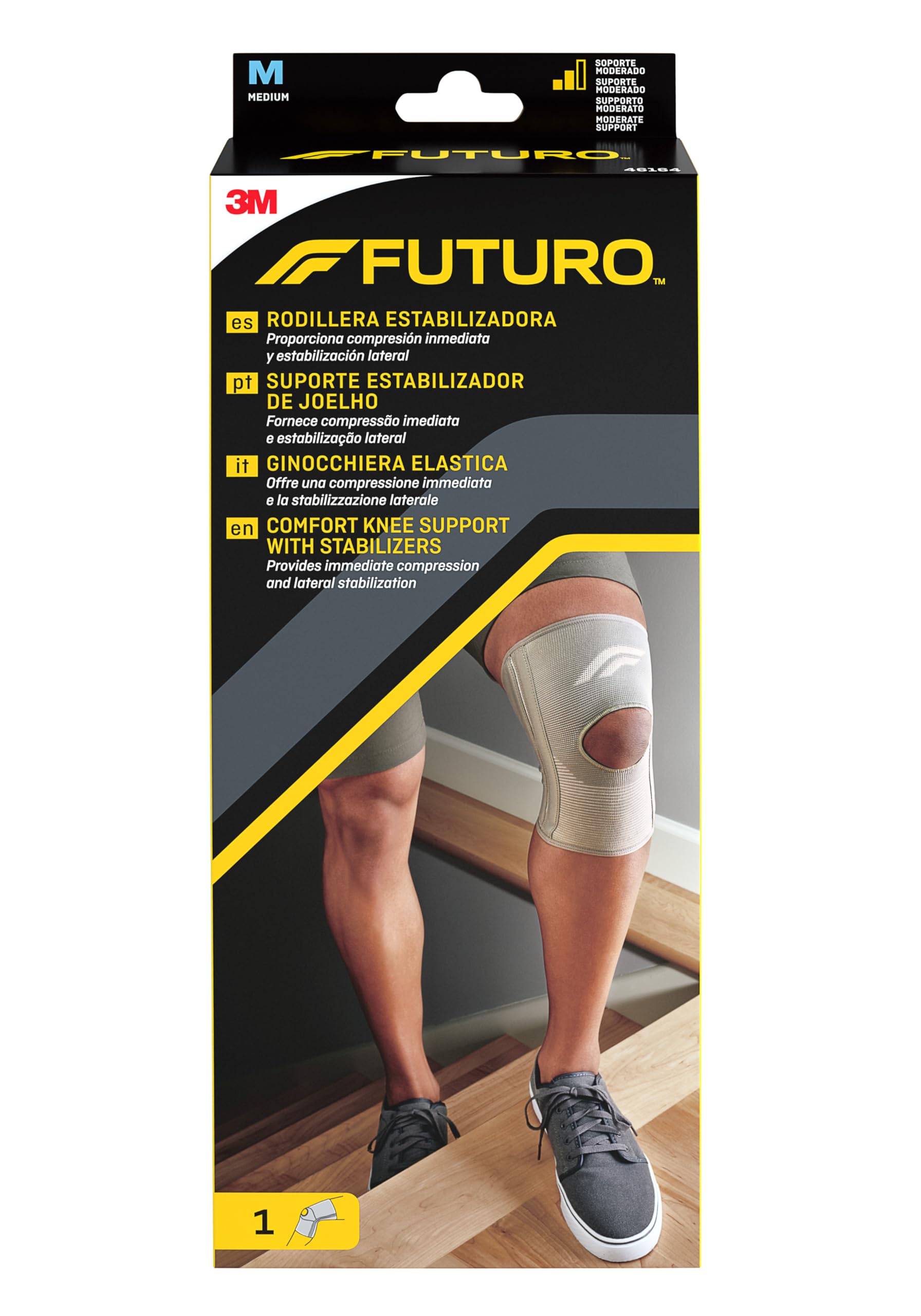 FUTURO Rodillera estabilizadora 46164, M (36.8 - 43.2 cm)