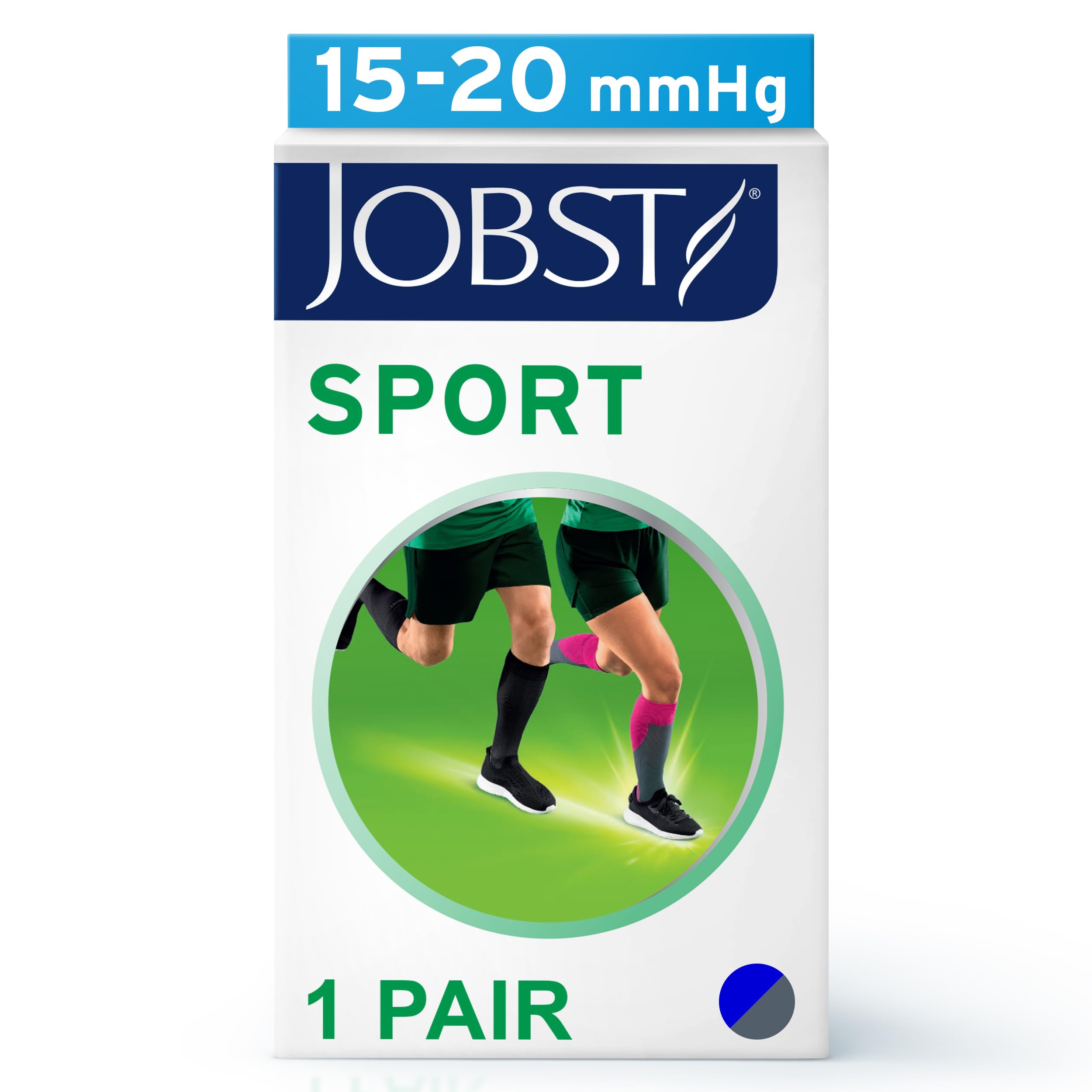 JOBST Medias Deportivas para Correr, Azul Cobalto, XL Unisex Adulto
