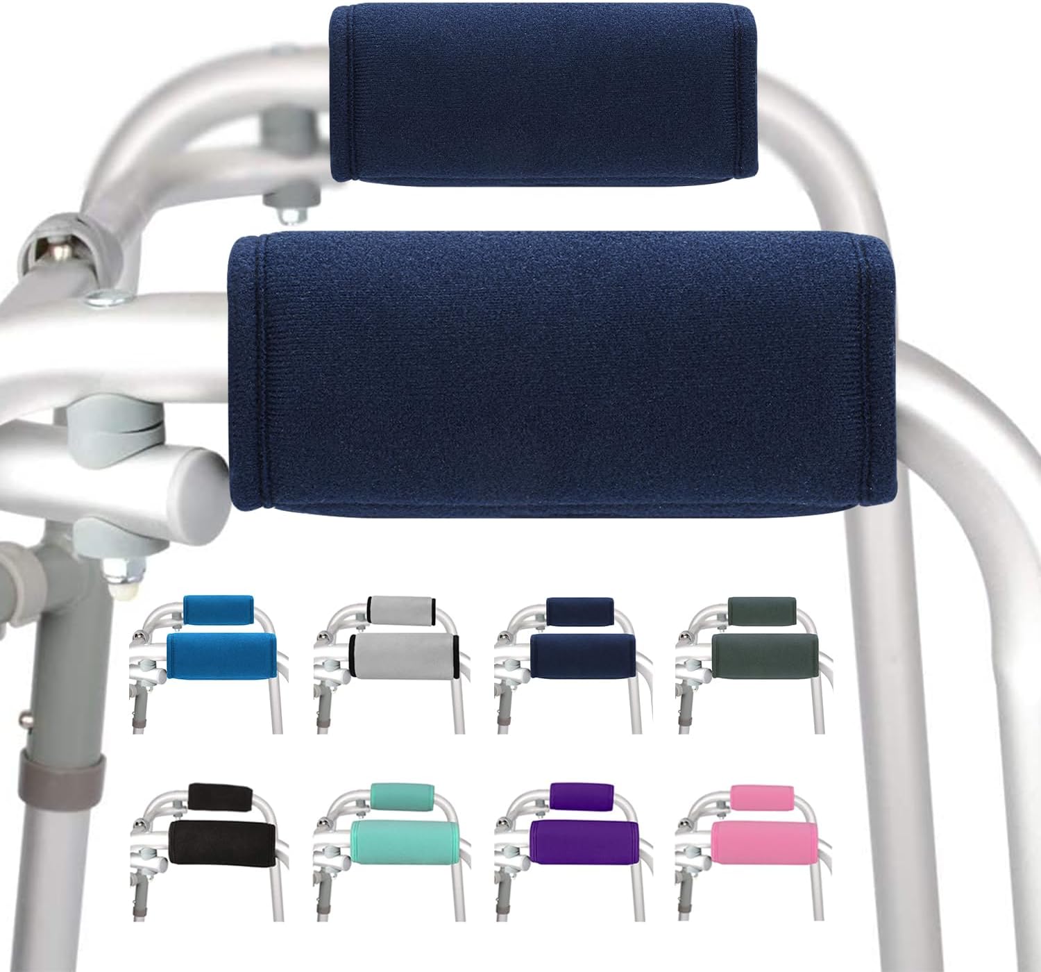 supregear Agarres Acolchados (Paquete de 2), Empuñaduras Acolchadas para Andador, Suaves Cómodas Almohadillas de Agarre para Walker, Accesorio de Movilidad Transpirable Anti-Deslizante
