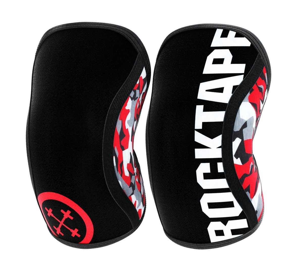 Rocktape Assassins – Rodilleras Unisex (5 mm), Estampado de Camuflaje en Rojo, Unisex Adulto, ART002547, Camo Rosso, Large
