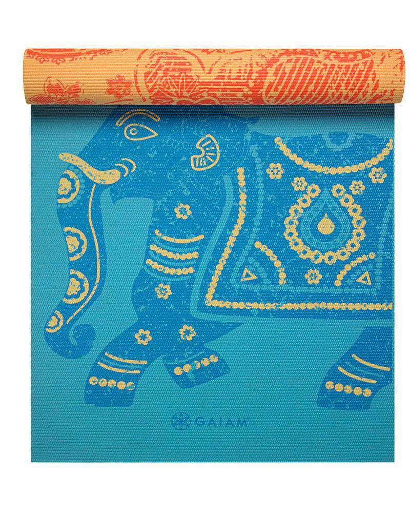 Gaiam Yoga Mat - Premium 6mm Print Reversible Extra Thick Non Slip Exercise & Fitness Mat for All Types of Yoga, Pilates & Floor Workouts (68\" x 24\" x 6mm Thick)