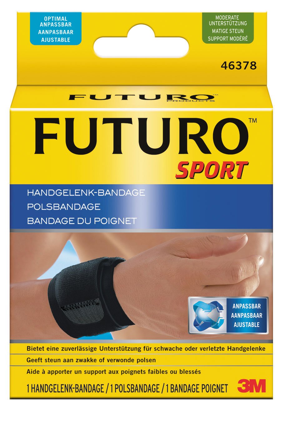Futuro FUT46378 Sport - Muñequera (reversible, talla única)