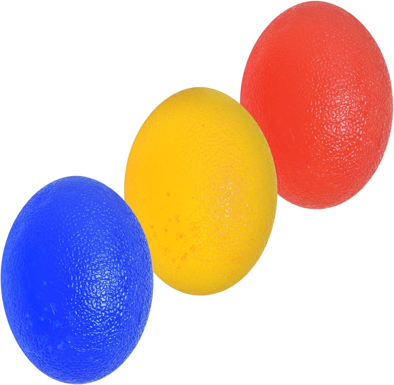Anti Estrés Bolas 3 PCS Pelota Antiestrés de Silicona Pelota para Aliviar el Estrés Pelota Rehabilitacion Mano para Entrenamiento de Artrosis y Artritis Entrenador de Dedos(3 Niveles de Resistencia)