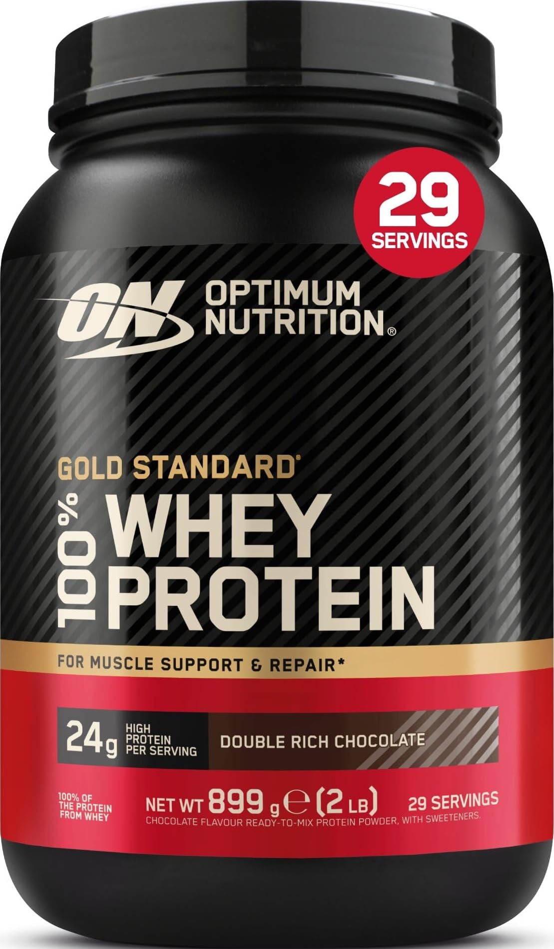 Optimum Nutrition Gold Standard 100% Whey Proteína en Polvo, 899g