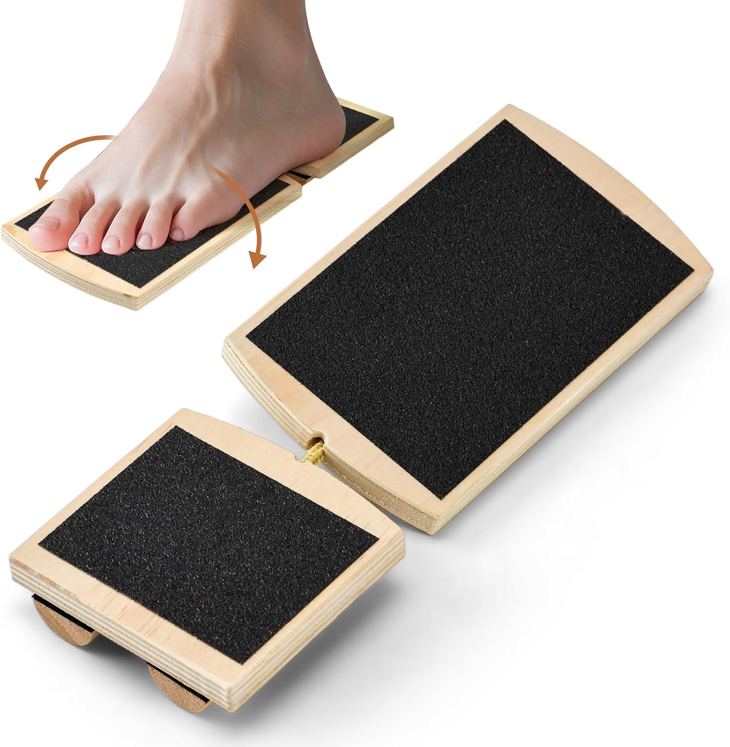 Tabla de Equilibrio de Una Pierna, Entrenador de Tobillo y Pie de Madera, Tabla de Equilibrio de Tobillo, Tabla de Entrenamiento para el Pie para Estiramiento de Tobillo, Corrección de Postura