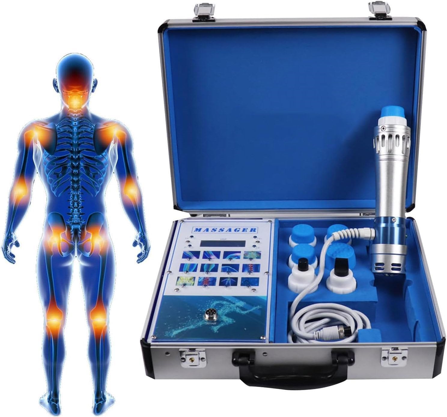 MáQuina De Terapia De Ondas De Choque Ed Masajeador Profesional Para Aliviar El Dolor Con 7 Cabezales Masaje Para Lesiones Deportivas Alivio Del Dolor Muscular Lesiones En Las Articulaciones