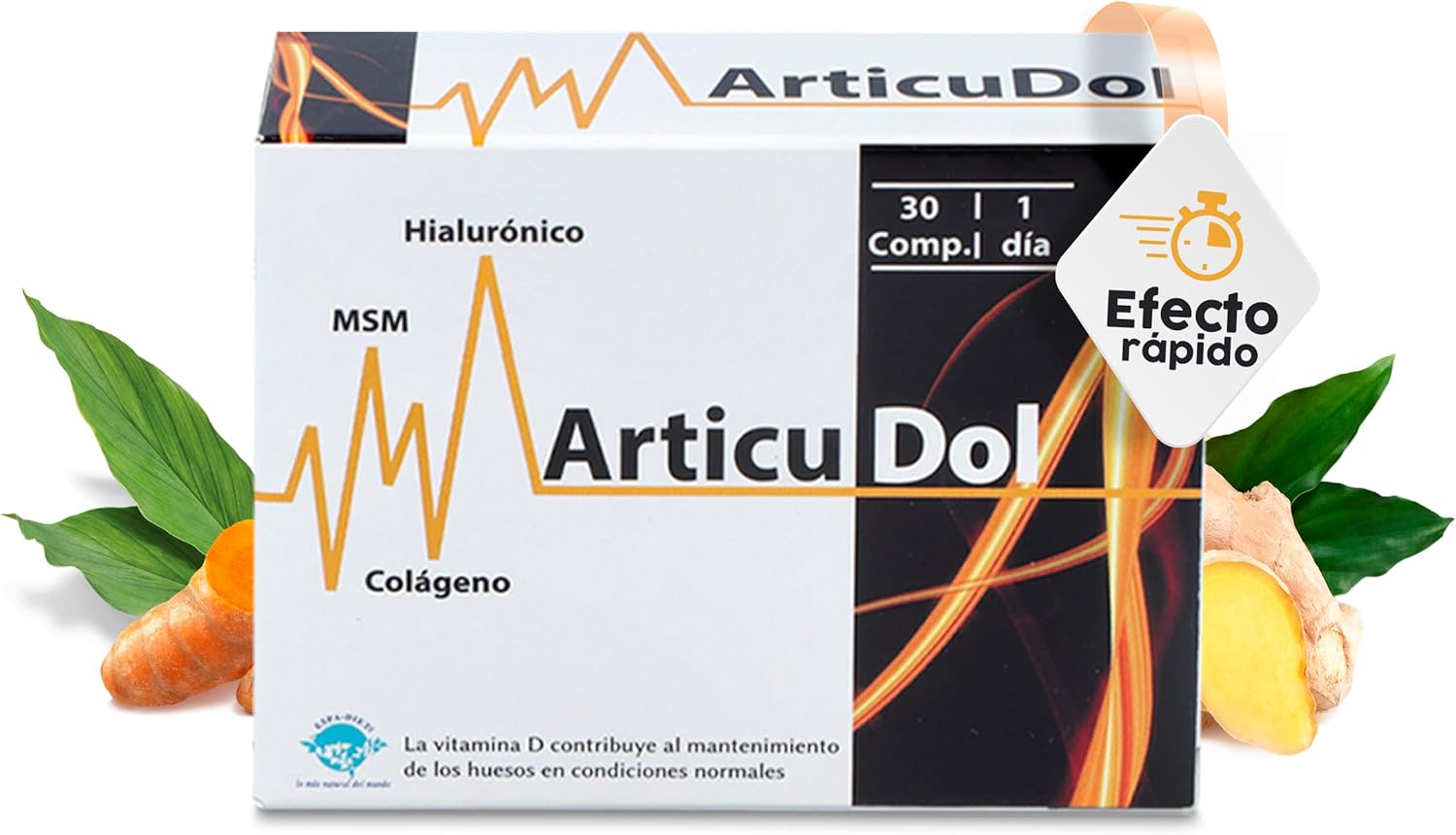 Articudol Complejo: Glucosamina, Condroitina, Colágeno, MSM y Calcio en Polvo - Apoyo Articular, Salud del Cartílago y Huesos - Flexibilidad, Movilidad y Absorción Óptima con Ingredientes Naturales