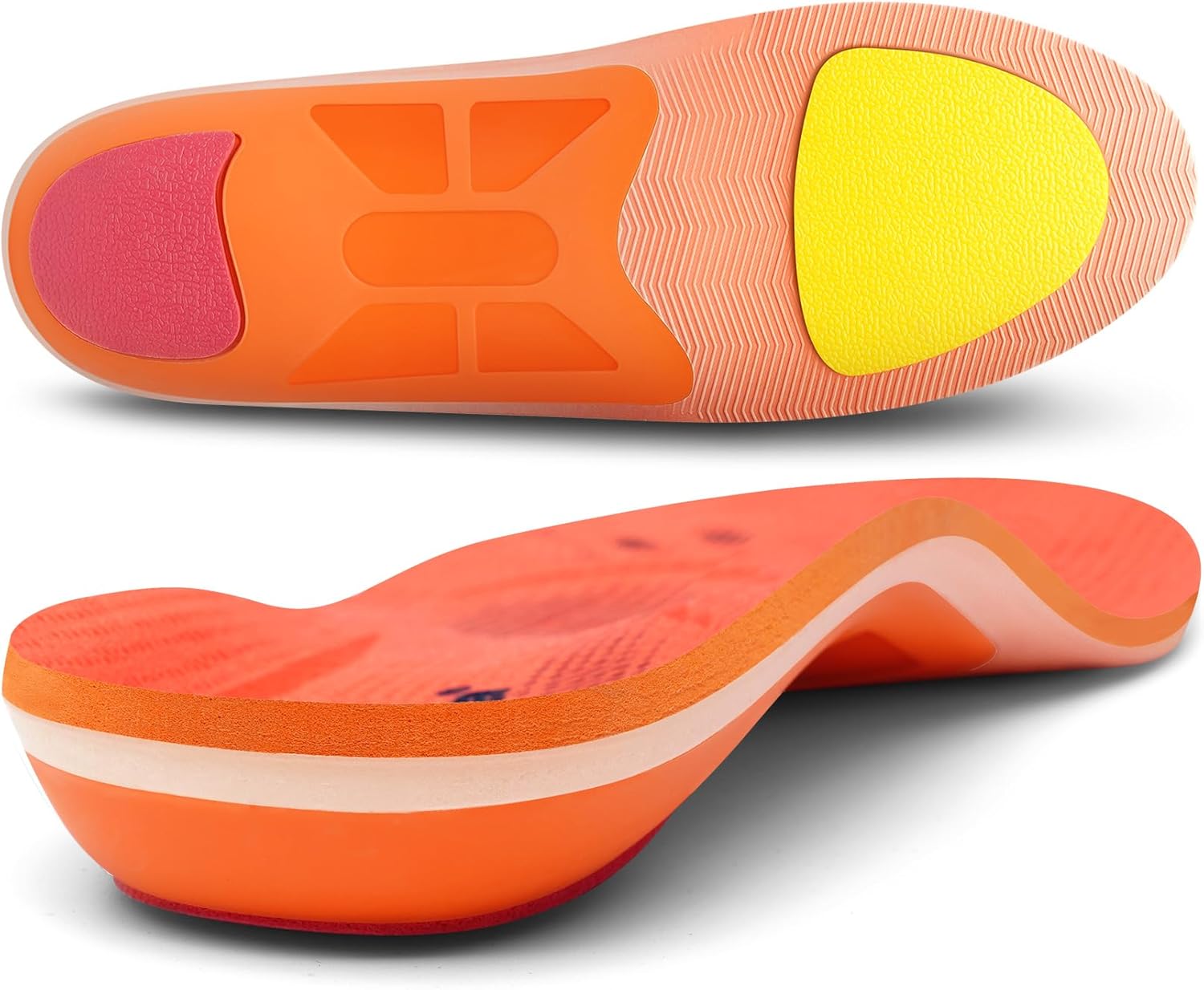 Plantillas Hombre Trabajo Fascitis Plantar Mujeres Talón Espolón Ortopédica, Alivio del Dolor Taloneras Almohadilla Pies Planos, Zapatos Bota Plantilla, 29.5CM