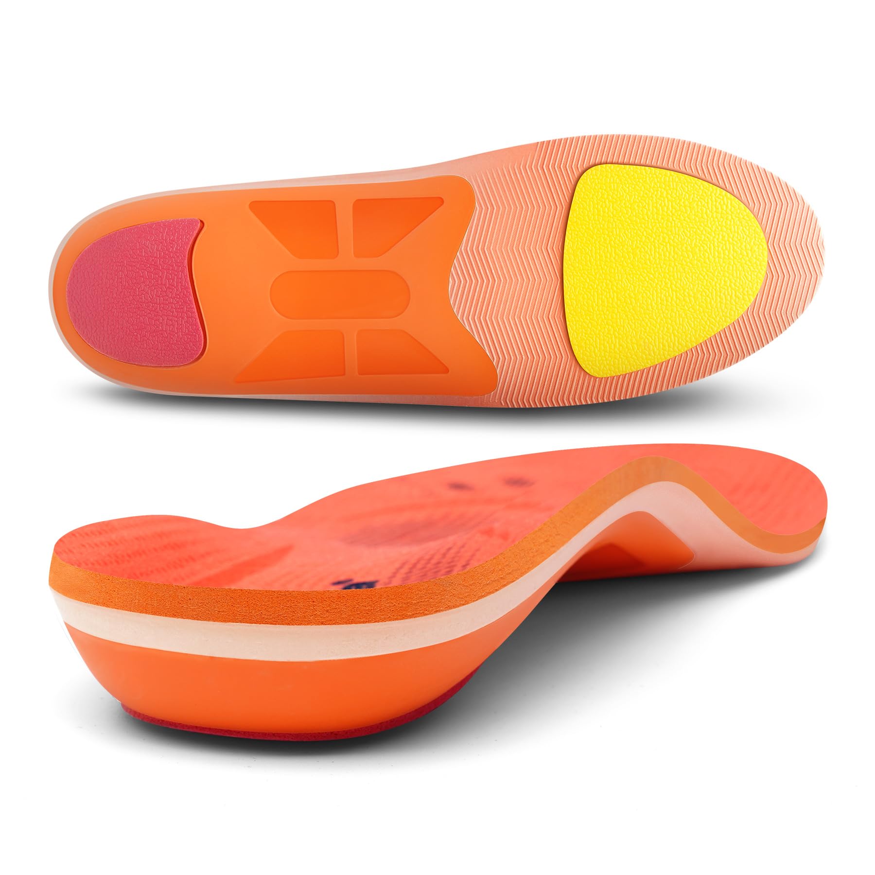SUPPORTINSERT Plantillas Hombre Trabajo Fascitis Plantar Mujeres Talón Espolón Ortopédica, Alivio del Dolor Taloneras Almohadilla Pies Planos, Zapatos Bota Plantilla, 31CM