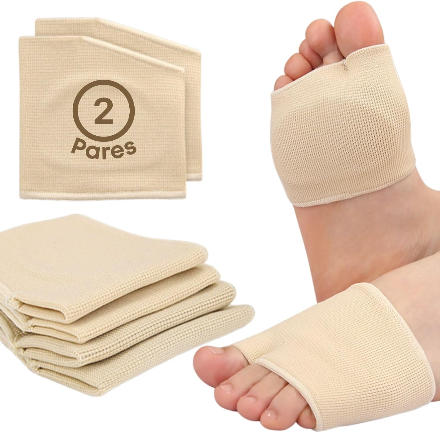 Almohadillas Para Pies.(2 pares).Plantillas Metatarsalgia.Almohadilla metatarsal con gel para alivio del Dolor.Almohadillas Metatarsianas.2 Tallas 35-39 y 40-44 (35-39)