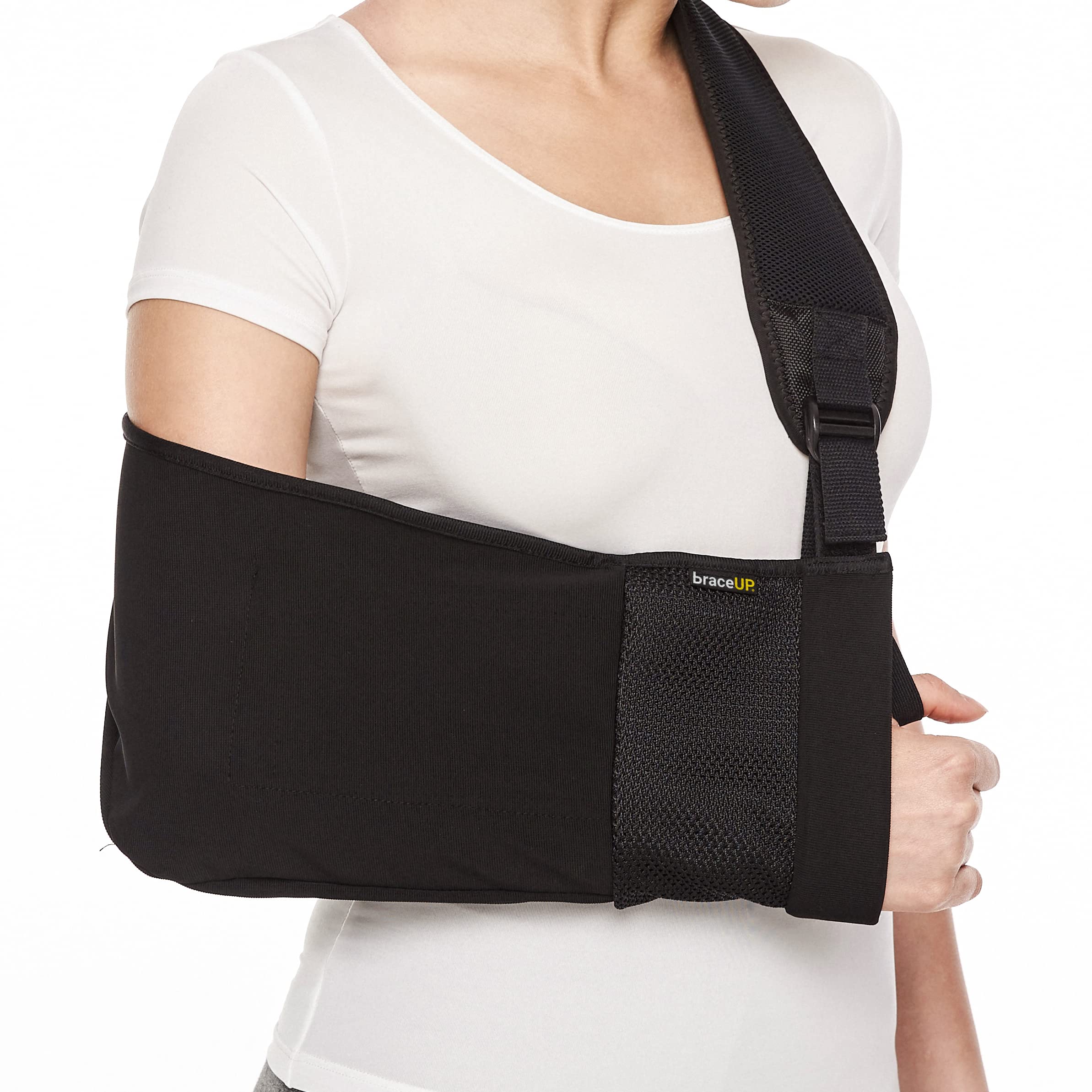 BraceUP Cabestrillo Brazo Derecho Izquierdo - Cabestrillo Hombro para Mujeres y Hombres, Arnés para Brazo con Correas Ajustables Acolchadas
