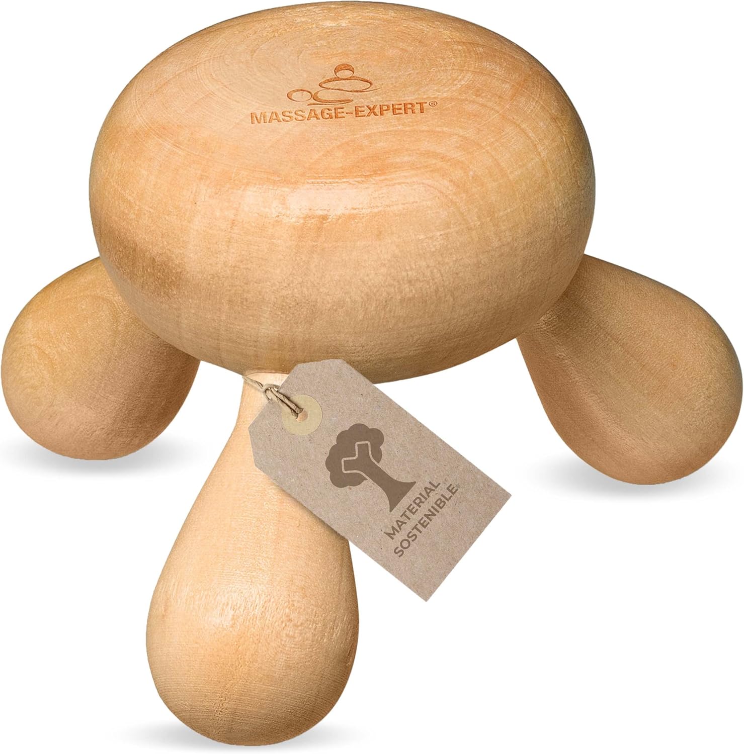 Ergo - Masajeador de madera de cerezo, resistente al aceite, relajación para espalda, cuello, brazos y piernas | higiene superior gracias a la pintura resistente al aceite | Calidad de MASSAGE-EXPERT