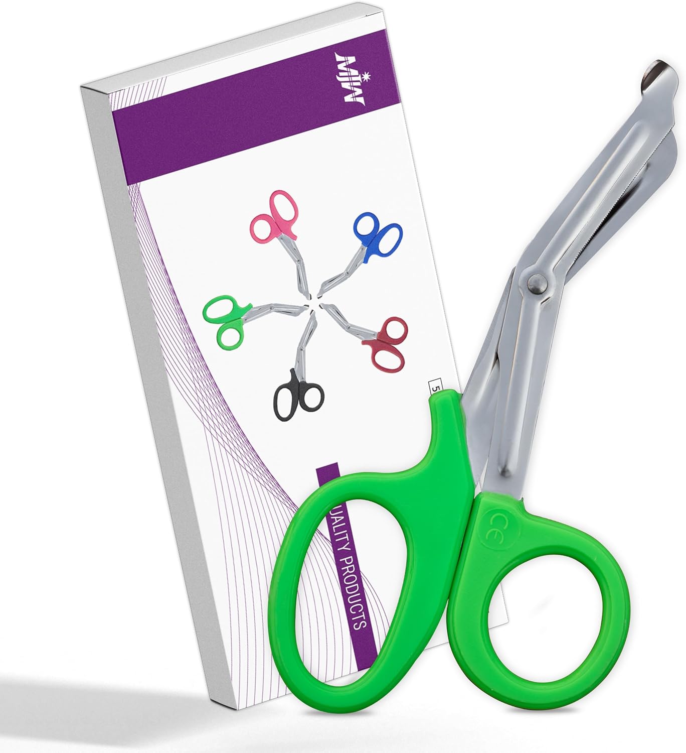 Utilidad Vendaje Fuego Rescate Tuff Cut Scissor First Aid Enfermera Paramédico Trauma Trauma Tijeras médicas de primeros auxilios CE (5.5, GREEN)