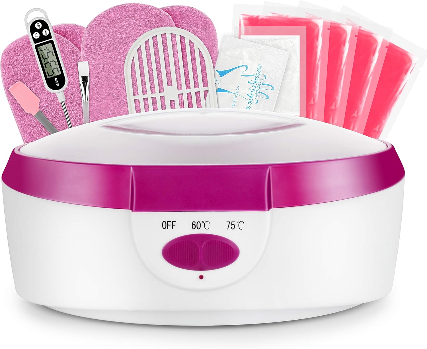 Baño de parafina para manos y pies con accesorios, baño de cera eléctrico con cera de parafina, dispositivo de 265 W