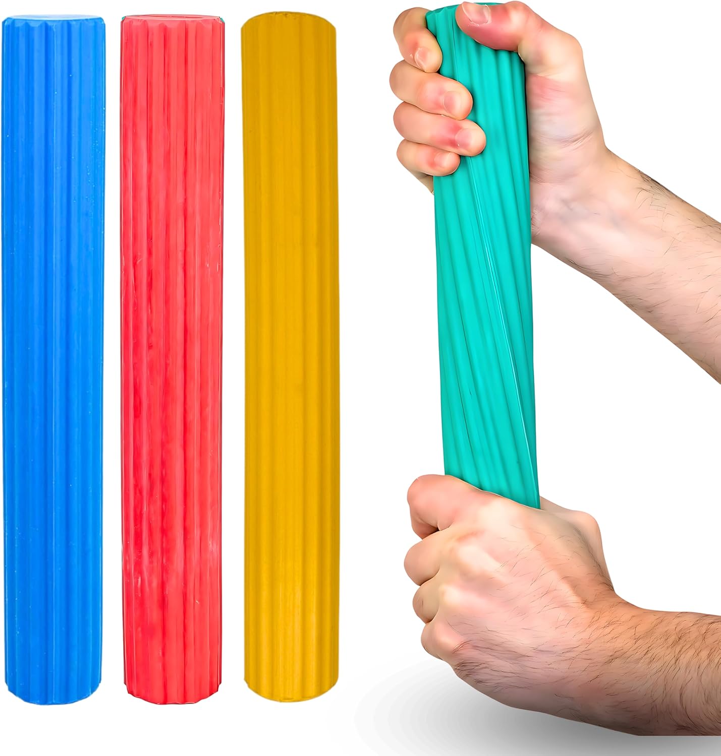 FAIR MOVE - Varilla flexible para ejercicios de entrenamiento para manos y dedos, barra de entrenamiento para fisioterapia, mejora de la fuerza de agarre y fortalecimiento del antebrazo