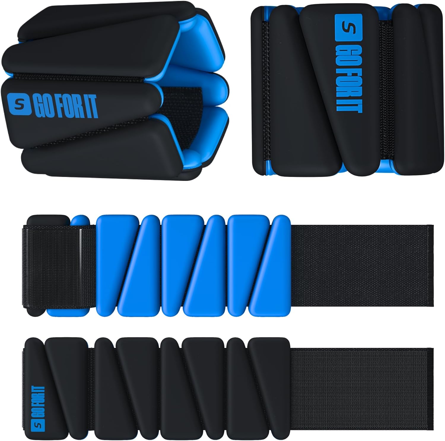 SPORTBIT Pesas de muñeca y tobillo para mujer, juego de 2 (1 libra cada una), superficie de silicona, correa ajustable, pesas para piernas, pesas de muñeca para caminar, correr, yoga, pilates, baile,