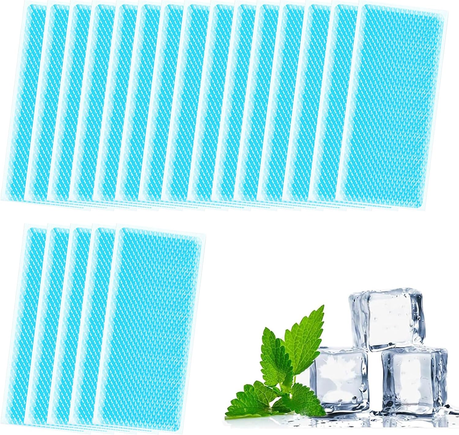 Parche De Enfriamiento,Parches Gel De Enfriamiento,Parches Gel Frio,Parches De Gel Refrescante,Parches de Refrigeración,Parches de Refrigeración de Fiebre,Gel Parches Calor Frío (20pc)