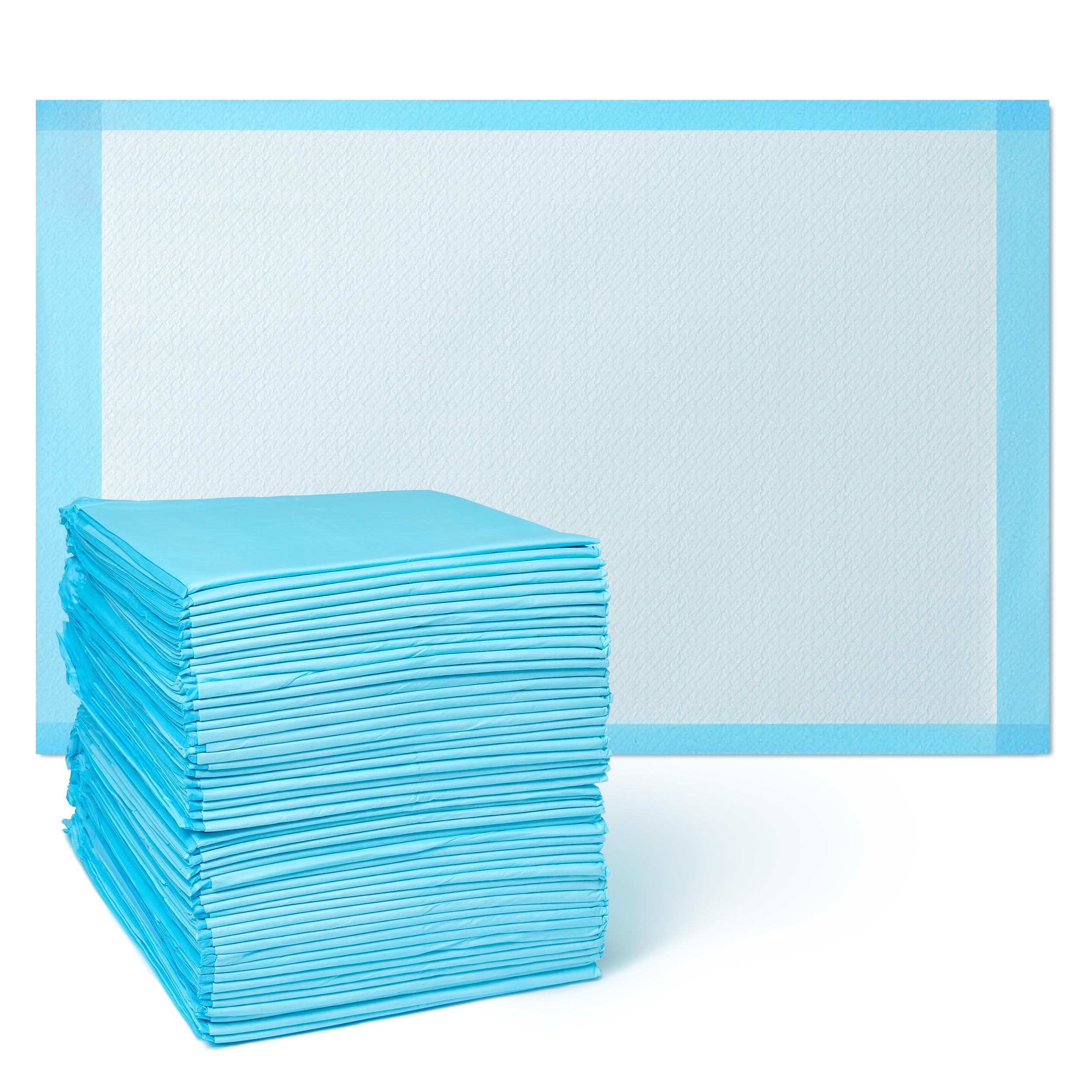 Medline Acolchado básico azul desechable, 23 x 36 pulgadas, para incontinencia, protección de muebles o almohadillas para mascotas, 50 unidades