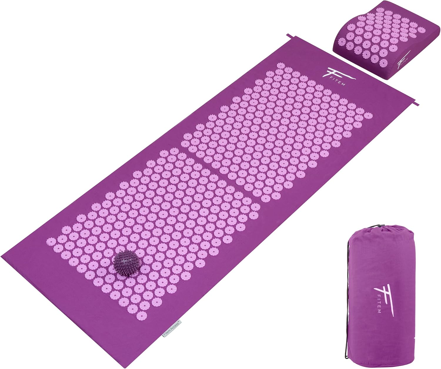Kit de acupresión Fitem XL - Bolsa - Bola de masaje - Alivia dolores de Espalda y Cuello - Ciática - Masaje de espalda - Relajación muscular