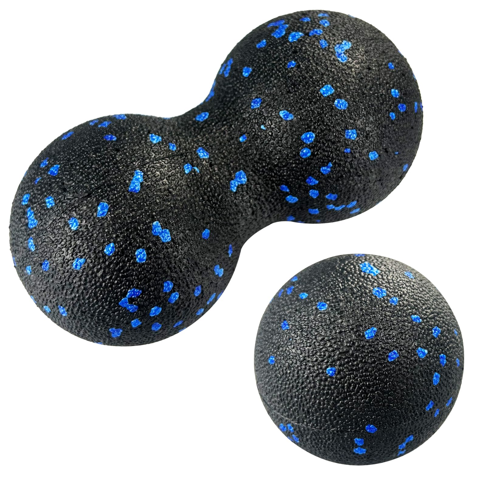 2 Piezas Pelota Masaje, Massage Balls para Rehabilitación, Bola de masaje de maní, Masajeador de Pies y Manos, para alivio de puntos gatillo, Liberación Miofascial, Alivio Del Dolor