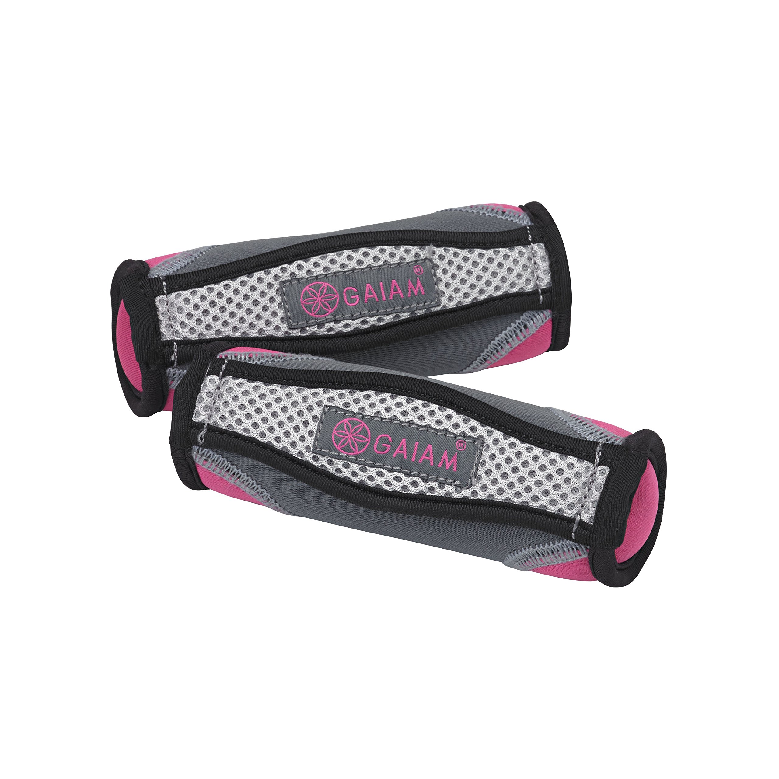 Gaiam Weights for Women & Men Soft Dumbbell Walking Weight Sets with Hand Strap Pesas de Mano, Unisex