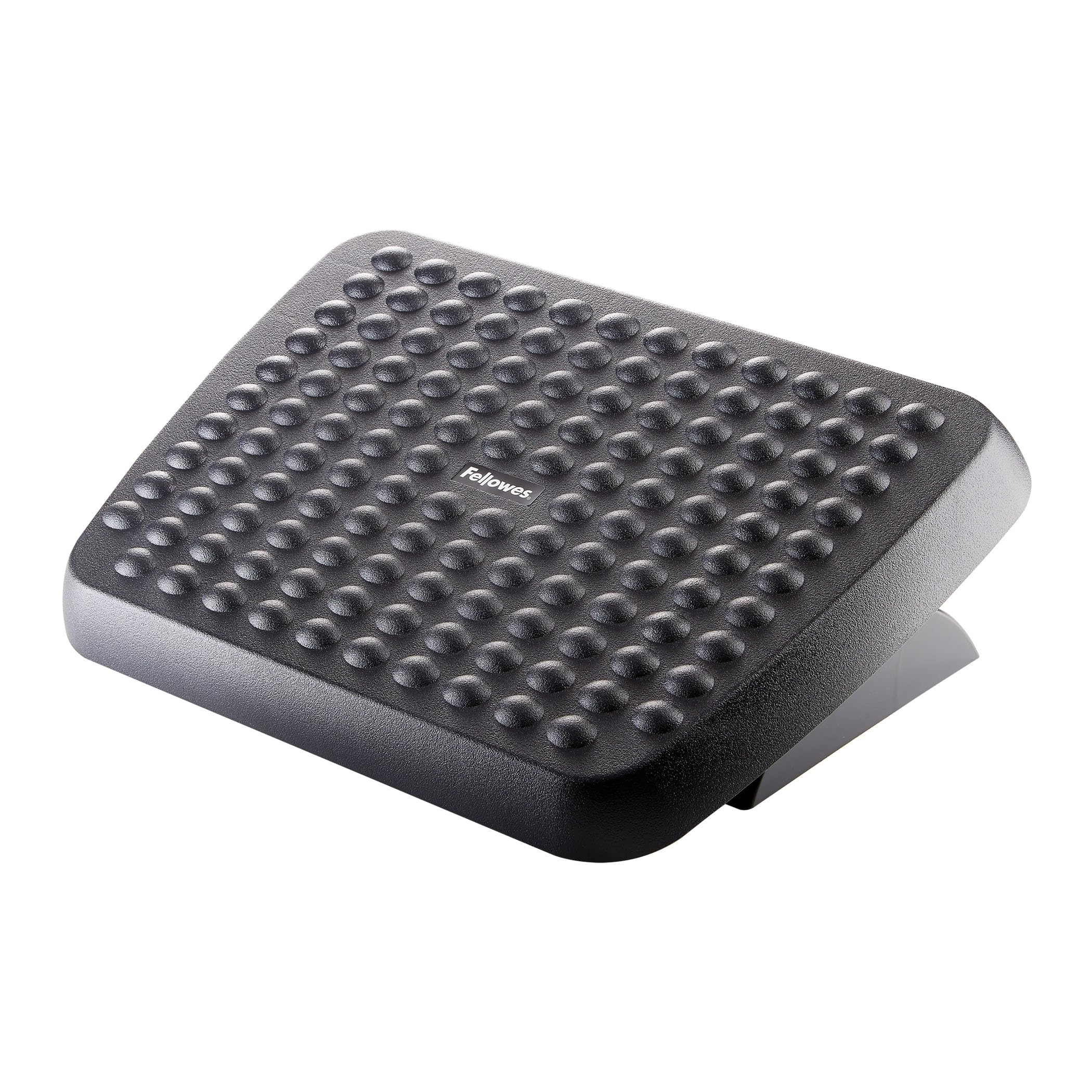 Reposapiés Ergonómico Fellowes para Oficina, Ajustable en Altura, con Superficie de Masaje Antideslizante, Alivia Tensión y Mejora la Circulación, Certificado FIRA, Color Negro