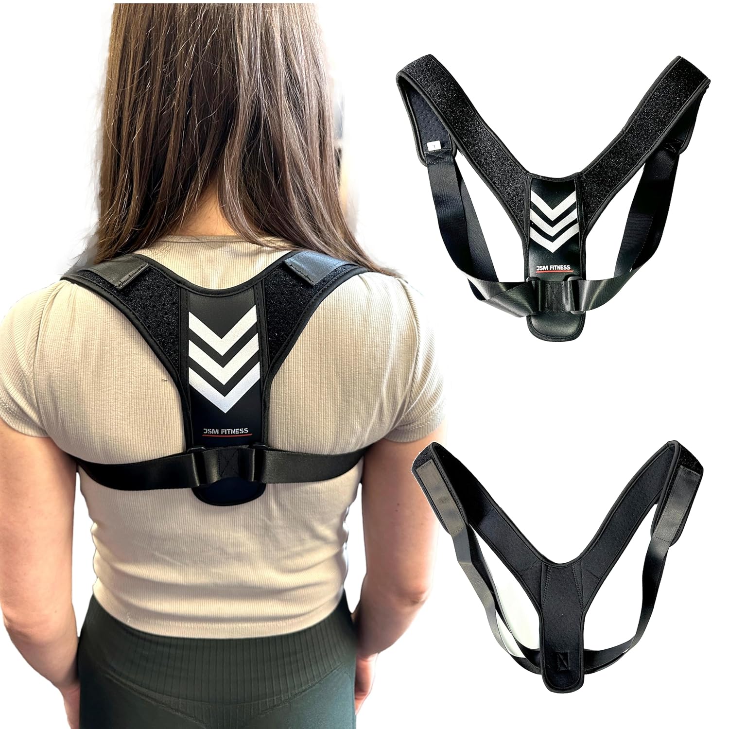 Corrector de postura espalda para hombres y mujeres - Cinturón ortopédico recto ajustable para la espalda, soporte lumbar y de hombros para el alivio de la zona lumbar en tallas XL