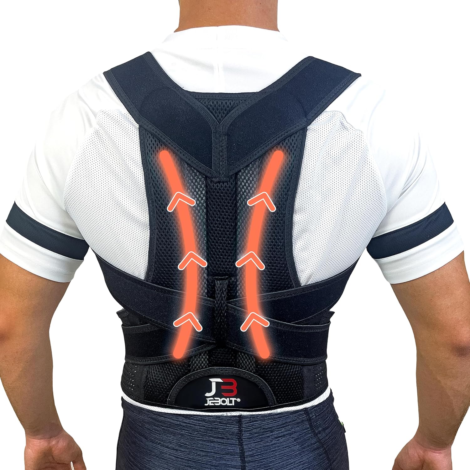 Corrector de Postura para Hombre y Mujer con Faja Lumbar - Soporte para Espalda Recta con Exoesqueleto para el Alivio del Dolor (L)