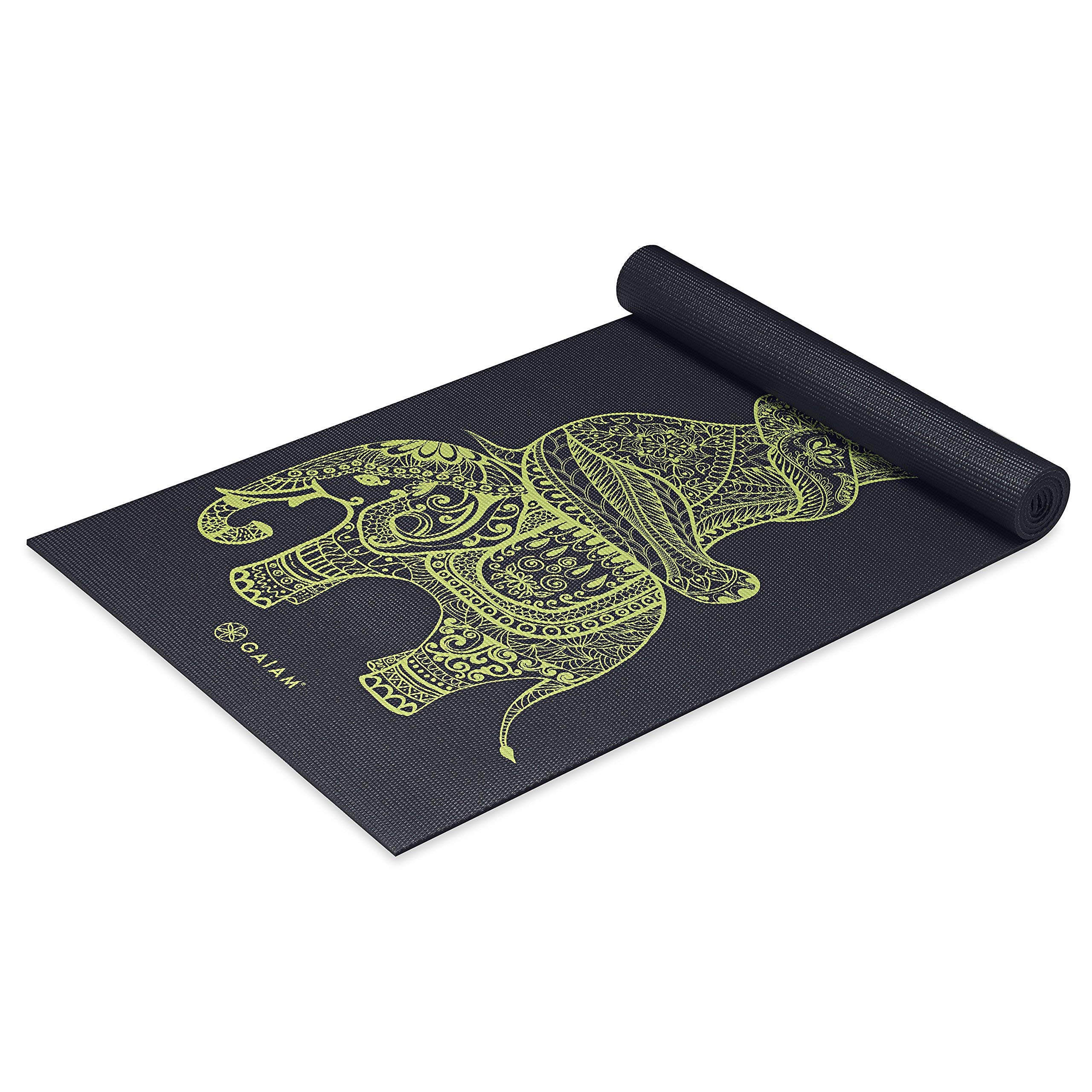 Esterilla de yoga prémium de Gaiam de 6 mm extragruesa antideslizante para todo tipo de yoga, pilates y entrenamientos de suelo (173 cm de largo x 61 cm de ancho x 6 mm de grosor).