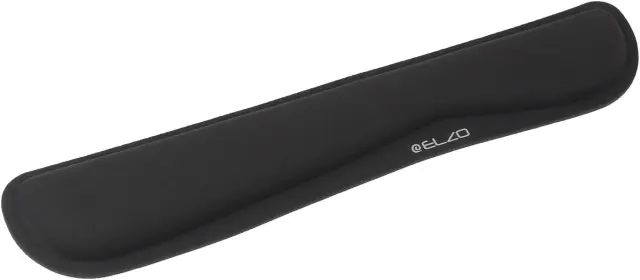 ELZO Reposamuñecas para Teclado, Ergonómico Cojín de Muñeca Apoyo con Espuma de Memoria para Ordenador/Notebook/Laptop, Negro