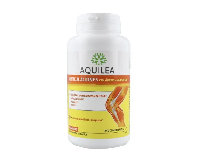 AQUILEA | Articulaciones Colágeno + Magnesio | 240 Comprimidos | Refuerza Articulaciones y Músculos | Colágeno Hidrolizado | Proteínas | Reduce cansancio y fatiga | Cartílagos, piel, huesos y músculos