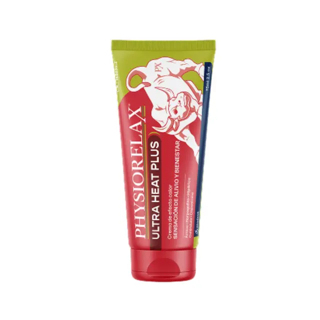 Physiorelax - Ultra Heat Plus, Crema Apta para Masaje, Efecto Calor, Para Esfuerzos Cotidianos y Antes del Ejercicio, con Árnica e Ingredientes de Origen Natural - 75 ml