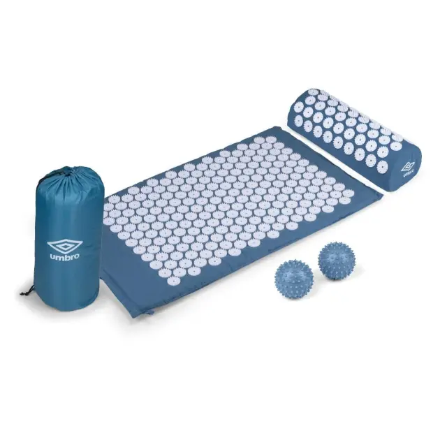 Umbro Esterilla Acupresion - Tapete de Acupuntura - Acupresión para el Dolor de Espalda - Alfombra Presopunctura - 42x71 cm - Azul