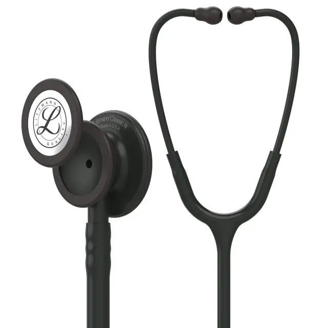 3M Littmann Fonendoscopio para monitorización Classic III, edición de campana negra, tubo negro, 68,5 cm, 5803
