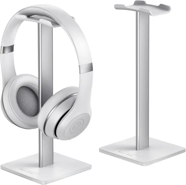New Bee Soporte para auriculares, barra, Flexible, de aluminio, con reposacabezas ABS, Base sólida para todos los tamaños de auriculares
