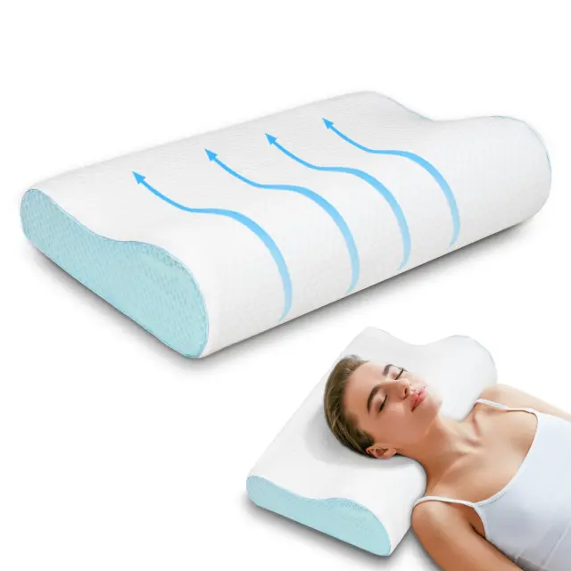 Cómodas Almohadas cervicales para aliviar el Dolor con Espuma viscoelástica