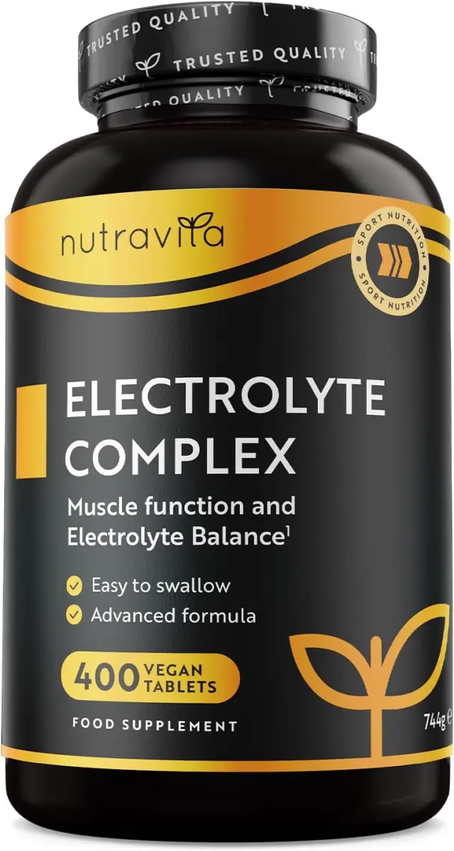 Electrolitos Complejo 900mg, 400 Comprimidos para 13 Meses mit Calcio Magnesio Potasio Calcio Cloruro y Sodio - Electrolitos sin Azucar y Electrolitos Hidratacion - Electrolytes de Nutravita