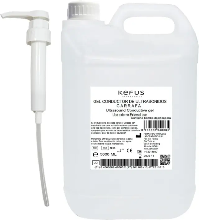 Gel conductor ultrasonido garrafa 5 L.