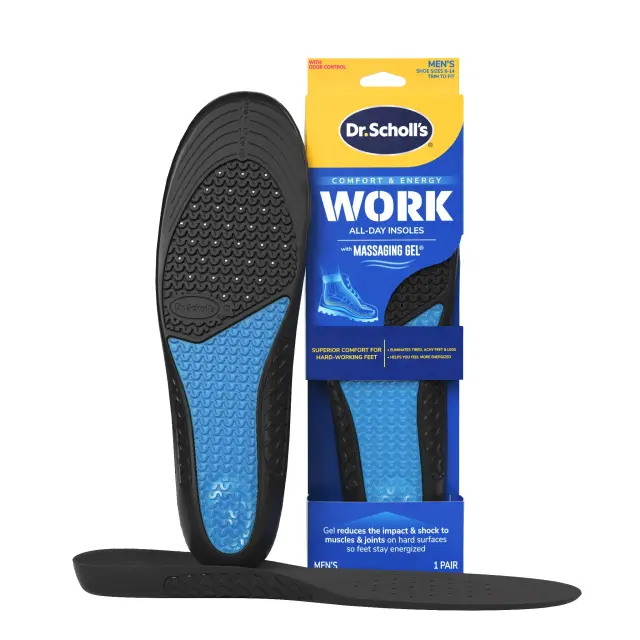 Las plantillas de trabajo de confort y energía del Dr. Scholls 11017570110 para hombres, 1 par, tamaño 8-14