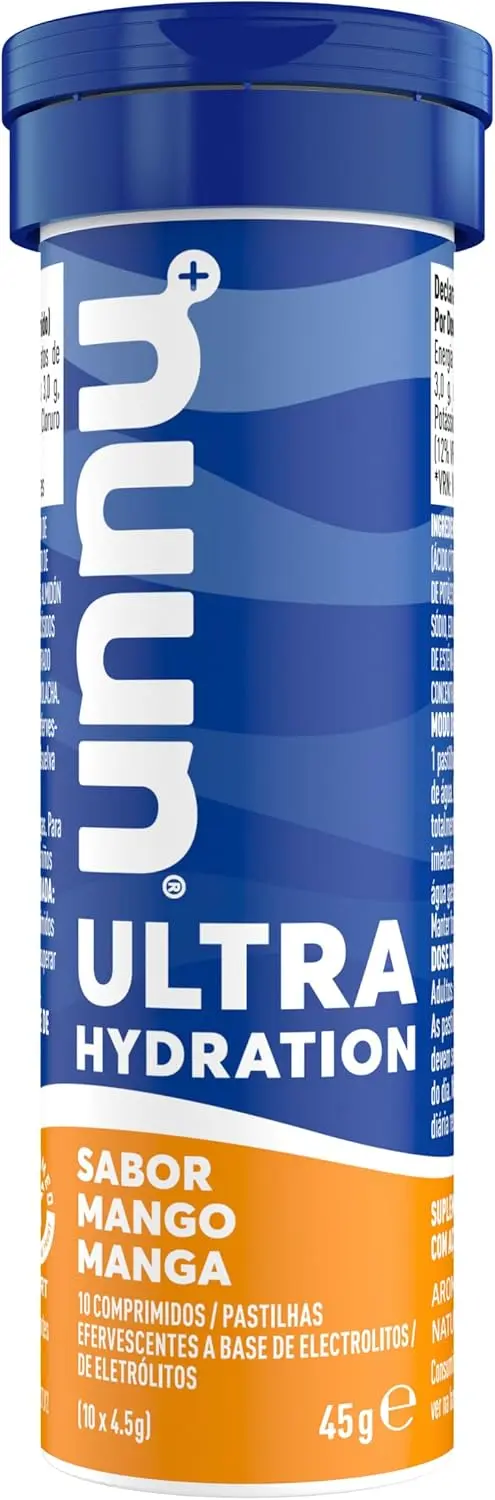 Nuun ULTRA Mango Comprimidos Efervescentes con Electrólitos y Vitamina C, Contribuye a una Óptima Hidratación y Funcionamiento del Sistema Inmune, 1 Tubo con 10 Tabletas Efervescentes