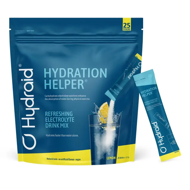 Electrolitos en polvo Hydraid® LIMÓN (1118 mg) – 25 sobres – bebida deportiva para hidratación rápida – calidad alemana